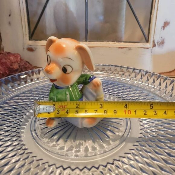 Vintage 1950's Anthropomorphic Pig Boy Handpainted Ceramic Figurine - Japan - Picture 10 of 11